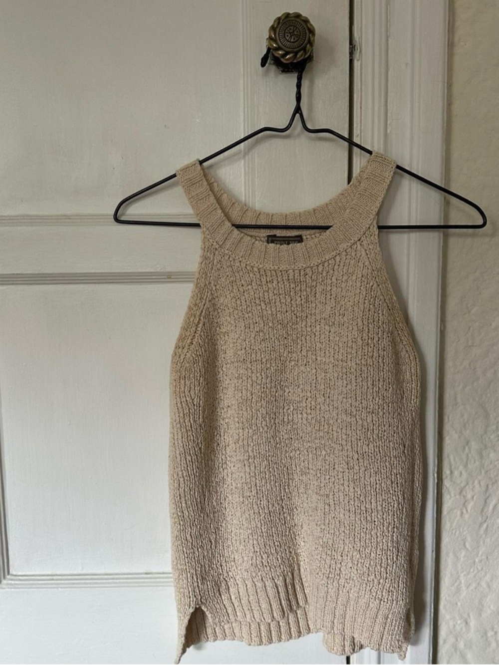 J. Crew Cream Knit Tank Top